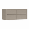 H&R Badmeubelen Juice Wastafelonderkast - 120x45x50cm - rechterhoek afgerond - 4 lades - geïntegreerde greep - Olive SW1490036