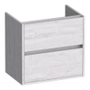 BRAUER Adore meuble sous-lavabo peu profond - 60x39x55cm - 2 tiroirs softclose - sans poignées - 1 découpe pour siphon - Forest Seashell SW1198405