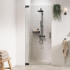 Sealskin Pure Porte de niche - 90x200cm - verre transparent - 8mm - couche anticalcaire - gunmetal SW1079878
