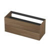 INK Wastafelonderkast - 120x45x52cm - 2 lades - opliggende grepen - MDF - Zuiver eiken SW1405755
