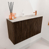 Mondiaz JOYA-DLUX 70cm meuble de salle de bains - couleur Walnut - Vasque FAYE position Droite 1 trou de robinet couleur Ostra. SW1422591