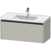 Duravit Ketho.2 Wastafelonderbouwkast - met 1 lade - 98.4x45.5x44cm - met greep antraciet - betongrijs mat SW771973