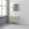 Bruynzeel Roma badmeubelset 80x60.5x46cm met softclose inclusief spiegelkast natuur eiken SW384837 Bruynzeel Roma badmeubelset 80x60.5x46cm met softclose inclusief spiegelkast natuur eiken SW384837