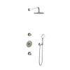 Hotbath Buddy IBS - Regendoucheset - 35cm wandarm - 20cm ronde hoofddouche - 3 standen handdouche - ibs1 - geborsteld nikkel (RVS) SW18195