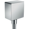 Hansgrohe Fixfit Square muuraansluitbocht - met terugslagklep - hoogglans chroom 0605348