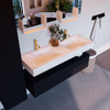 Mondiaz ALAN-DLUX Ensemble de meuble - 130cm - meuble Urban mat - 1 tiroir - Lavabo Cloud Ostra suspendu - vasque gauche et droite - 2 trous de robinet SW807382