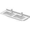 Duravit Starck 3 dubbele wastafel 130x48.5cm met 1 kraangat met Wondergliss wit 0291331 Duravit Starck 3 dubbele wastafel 130x48.5cm met 1 kraangat met Wondergliss wit 0291331