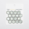 ÉCHANTILLON The Mosaic Factory Barcelona carreau mosaïque 2.3x2.6x0.5cm Hexagon Porcelaine émaillée Gris doux avec bord rétro SW862008