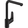 Hansgrohe Focus Mitigeur de cuisine 1 trou 280 mm avec bec droit pivotant noir mat SW297545