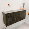 Mondiaz JOYA-DLUX 90cm toiletmeubel - kleur Shadow - Wastafel FAYE positie Links Zonder kraangat kleur Opalo. SW1422930