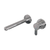 BRAUER Chrome Edition Wastafelmengkraan inbouw - rechte uitloop links - hendel plat smal - inclusief inbouwdeel - model D 1 - chroom SW398009
