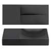 Clou Vale céramique lave-mains 45x19x7cm pré-percé trou de robinet à gauche Noir mat SW451474