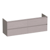 BRAUER Inspire meuble sous-lavabo 160 4 tiroirs softclose - sans poignées - 2 découpes pour siphon - Timber Greige SW1200705