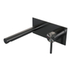 BRAUER Stripe Mitigeur lavabo encastré - bec droit et plaque de recouvrement modèle A1 - gunmetal brossé PVD SW1434961