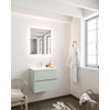 MONDIAZ VICA Ensemble de meuble salle de bain - 60cm - 2 tiroirs - lavabo Cloud central - 1 trou de robinet - solid surface gris SW410761
