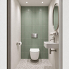 Adema Salina 2.0 Ensemble WC - 48.5x36x32cm - cuvette profonde - sans bride - réservoir encastré QeramiQ - softclose - quickrelease - abattant WC - plaque de commande métallique inox - boutons rectangulaires - blanc SW1474590
