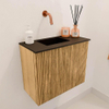 Mondiaz JOYA 50cm toiletmeubel - kleur Oak - Wastafel FAYE positie Links Zonder kraangat kleur Urban. SW1421180