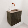 Mondiaz JOYA-DLUX Meuble de toilette 40cm - couleur Shadow - Lavabo FAYE position Droite Sans trou de robinet couleur Arena SW1424787