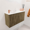 Mondiaz JOYA 81.6cm toiletmeubel - ronding rechts kleur Dusk - Wastafel FAYE positie Links 1 kraangat kleur Talc. SW1421628