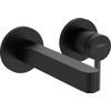 Hansgrohe Finoris 1 greeps wastafelkraan - inbouw - voorsprong 168 mm - met afvoerplug - mat zwart SW651173