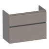 BRAUER Delight meuble sous-lavabo peu profond - 80x39x60cm - 2 tiroirs softclose - sans poignées - 1 découpe pour siphon - taupe mat SW1199487