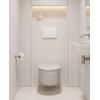 QeramiQ Dely Swirl Toiletset - 36.5x53cm - Geberit UP720 Duofix Sigma inbouwreservoir - 35mm zitting - bedieningsplaat Sigma wit - ronde knoppen - glans wit SW1413204