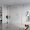 Fortifura Galeria Vrijstaande Inloopdouche - 160x200cm - glas mat - antikalk - 8mm veiligheidsglas - 2 zijwanden 40cm - wandsteunen en hoekprofielen - PVD - geborsteld gunmetal (antraciet) SW993172
