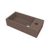 Arcqua Flair fontein - 36x18x9cm - cast marble - 1 kraangat - rechts - mat mokka SW1584219