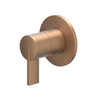 IVY Pact Pièce de finition - pour robinet de douche encastré - 2 voies - inverseur d'arrêt - Cuivre brossé mat PVD SW1031004