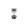 Hotbath Cobber Klickplug - met schroef - rond - PVD - gepolijst zwart SW1119147