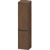 Duravit Ketho.2 Hoge kast - met 2 deuren - 40x176x36cm rechts - met tip onnoten - mat noten (donker) (hout) SW772132
