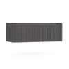 H&R Badmeubelen Juice Wastafelonderkast - 120x45x40cm - rechterhoek afgerond - 3D-front - 2 lades - geïntegreerde greep - wenge SW1259969