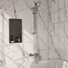 Robinet de baignoire à encastrer Brauer Chrome - barre de douche - 2 fonctions - 2 boutons avec relief - douchette ronde 3 positions - chrome SW1164666