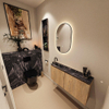 MONDIAZ TURE-DLUX Meuble toilette - 100cm - Washed Oak - EDEN - vasque Lava - position gauche - 1 trou de robinet SW1104103