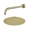 FugaFlow Eccelente Acces Hoofddouche - 30cm - rond - wandarm 35cm - Geborsteld Messing PVD (Goud) SW1468894