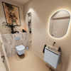 MONDIAZ TURE-DLUX Meuble WC 40 cm Clay. Lavabo EDEN Glace position au milieu. Sans trou de robinet. SW1103258