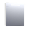 Miroir de toilette BRAUER Promise - 60x70x15cm -- avec éclairage direct 1 porte miroir simple à gauche ouvrant vers la gauche brillant blanc SW6559