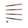 Hotbath &MORE Handdoekradiator - 80x76cm - vierkant - 4 stangen - horizontaal - met schakelaar - PVD - geborsteld koper SW1245766