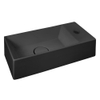 Xenz Rosa fontein - 20x20x11cm - keramiek - 1 kraangat - zonder waste - mat ebony (zwart) SW379476