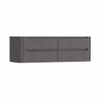 H&R Badmeubelen Juice Wastafelonderkast - 160x45x50cm - linkerhoek afgerond - 4 lades - geïntegreerde greep - Wenge SW1490819