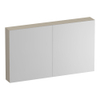 BRAUER Impress Deluxe armoire de toilette - 120x70x15cm - éclairage interne et externe - 2 portes miroir double face - beige mat SW1198977
