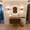 Mondiaz CIRO-DLUX Badkamermeubelset - 100x45x50cm - Solid surface wastafel Oza - 1 wasbak Midden - 1 kraangat - 2 lades - Dusk SW1533261
