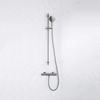 Fortifura Calvi douchekraan met glijstangset met ronde handdouche, gladde doucheslang Geborsteld Gunmetal PVD SW811949