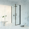 Fortifura Galeria Cabine de douche - 60x90x200 - Profil verre de sécurité - anticalcaire - noir mat SW1444078