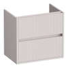 BRAUER Adore Wavy wastafelonderkast ondiep 60 2 softclose lades - greeploos - 1 sifon uitsparing - mat zand SW1198663