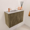 Mondiaz JOYA-DLUX 61.6cm toiletmeubel - ronding rechts kleur Dusk - Wastafel FAYE positie Links 1 kraangat kleur Glace. SW1423166