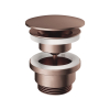Hotbath Mate Always open plug - met schroef rond - PVD - koper geborsteld SW230421