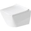 Duravit Viu WC suspendu sans rebord compact à chasse profonde 37x48cm avec fixation dissimulée blanc SW297127