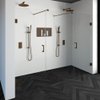 Saniclass Create profielloze nis cabine XL 256.9x200cm met stabilisatiestangen koper SW486645 Saniclass Create profielloze nis cabine XL 256.9x200cm met stabilisatiestangen koper SW486645
