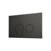 FugaFlow Metal Plaque de commande - pour réservoir Geberit UP320 - 24.4x16.2cm - dualflush - boutons ronds - métal - Noir mat SW999931